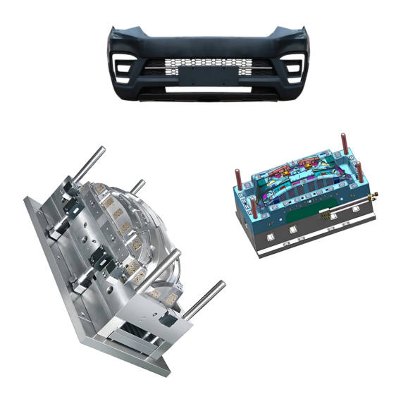 Injektion av plastform för bils främre stötfångare