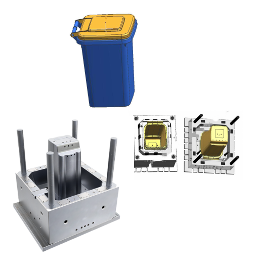 120L utomhus soptunna form