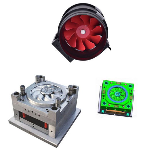 Industriell avgasfläktform i plast