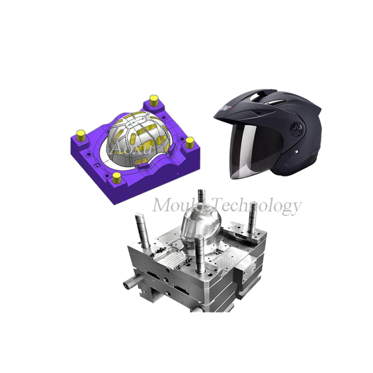 Motorcykelhjälm plastskalform